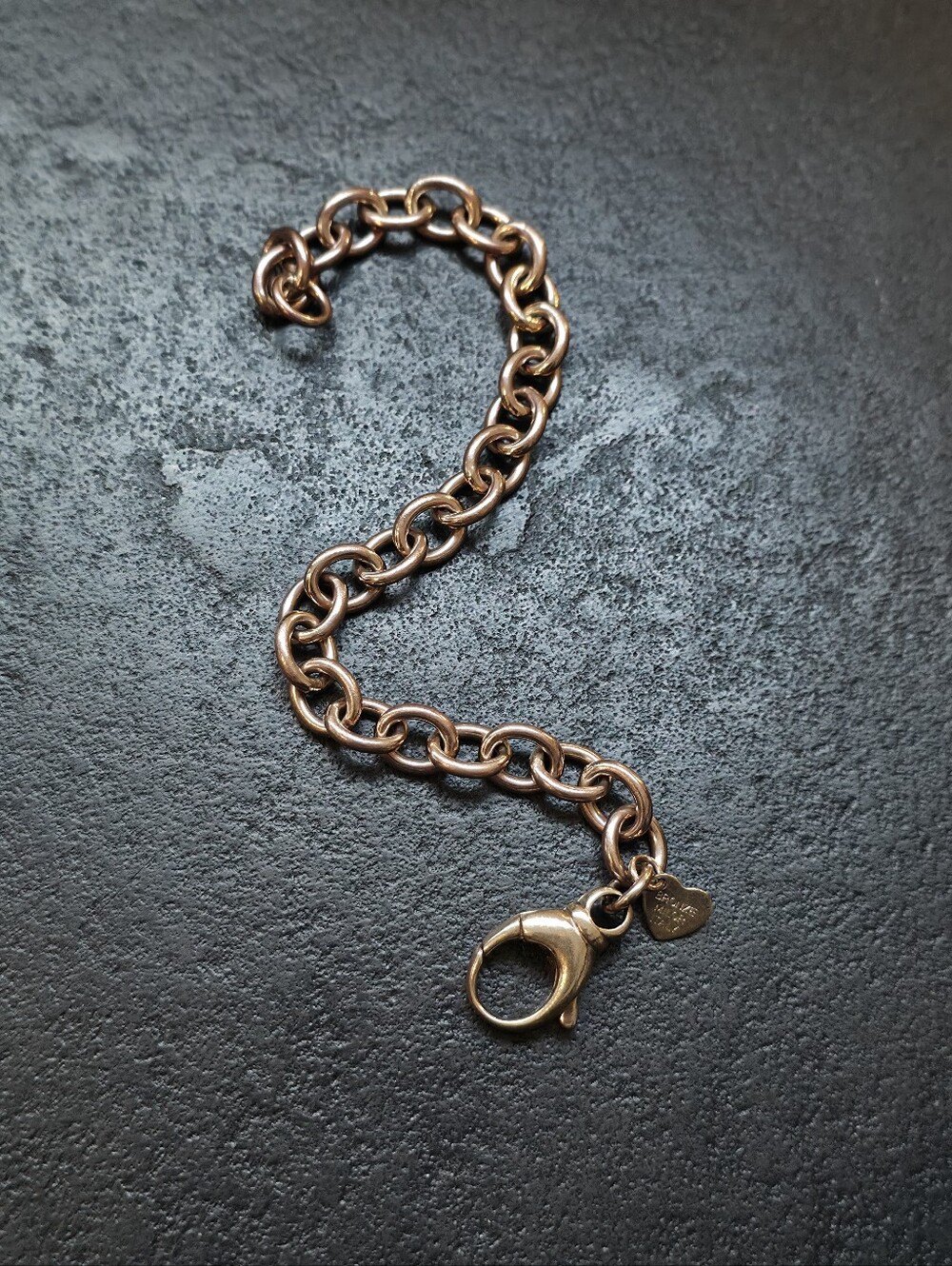Milor Italy Chunky Bronze Rolo Link Bracelet | Luxe Italian Designer Statement